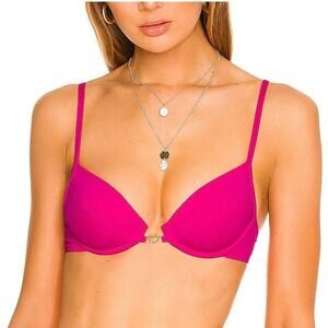 L*Space Stardust Bikini Top - Pink Bougainvillea NWT Size XS
